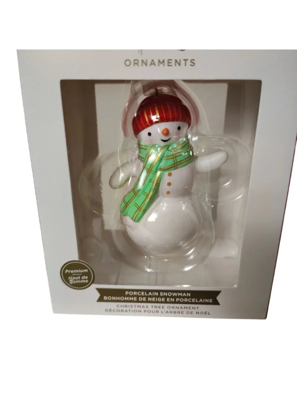 Hallmark Keepsake Porcelain Snowman Ornament Christmas Tree Decoration